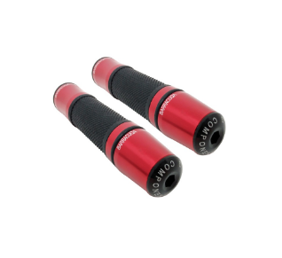 MANOPLA RIZOMA PESO LONGO (1 PAR) PRETO COM VERMELHO