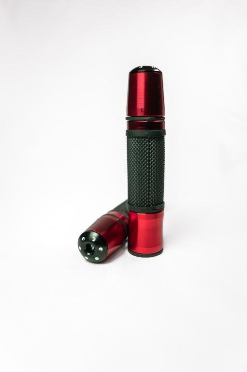 MANOPLA RIZOMA PESO LONGO (1 PAR) PRETO COM VERMELHO