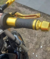 MANOPLA PESO LONGO (1 PAR) PRETO COM DOURADO