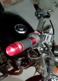 MANOPLA PESO LONGO (1 PAR) PRETO COM VERMELHO