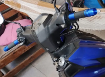 MANOPLA PESO LONGO (1 PAR) PRETO COM AZUL