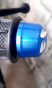 PESO GUIDÃO RACING ALUMINIO (1 PAR) AZUL
