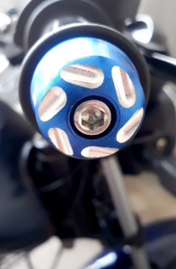 PESO GUIDÃO RACING ALUMINIO (1 PAR) AZUL
