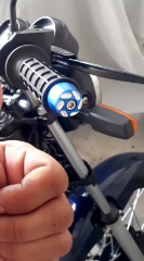 PESO GUIDÃO RACING ALUMINIO (1 PAR) AZUL