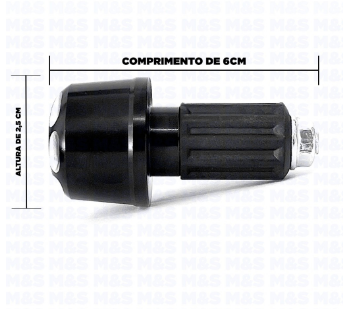 PESO GUIDÃO RACING ALUMINIO (1 PAR) PRETO