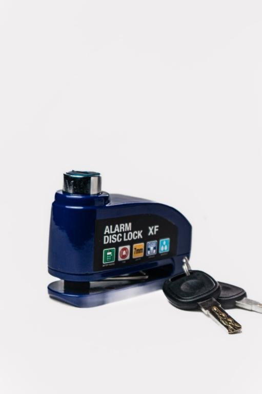 TRAVA DISCO COM ALARME (UND) AZUL