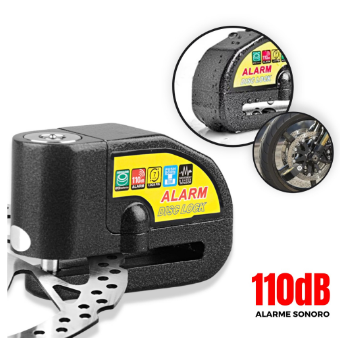 TRAVA DISCO COM ALARME (UND) PRETO