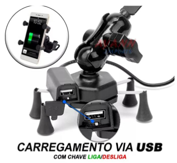SUPORTE CELULAR C/ CARREGADOR ARANHA (UND)