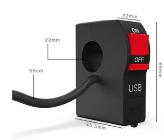 BOTÃO LIGA DESLIGA C/USB (UND)