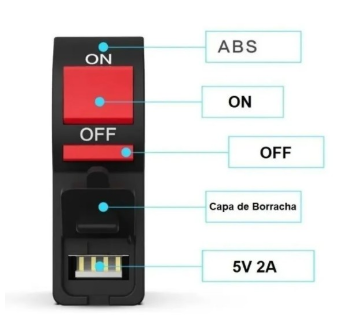 BOTÃO LIGA DESLIGA C/USB (UND)