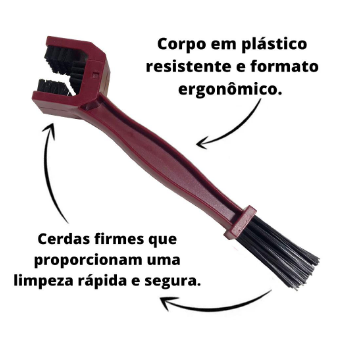ESCOVA DE LIMPEZA DE CORRENTE (UND) VERMELHO