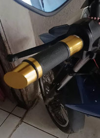 MANOPLA ALUMÍNIO BATOM PESO LONGO (1 PAR) DOURADO