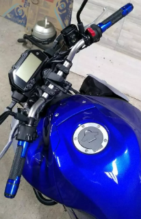 MANOPLA RIZOMA TRANSFORMERS (1 PAR) PRETO COM AZUL