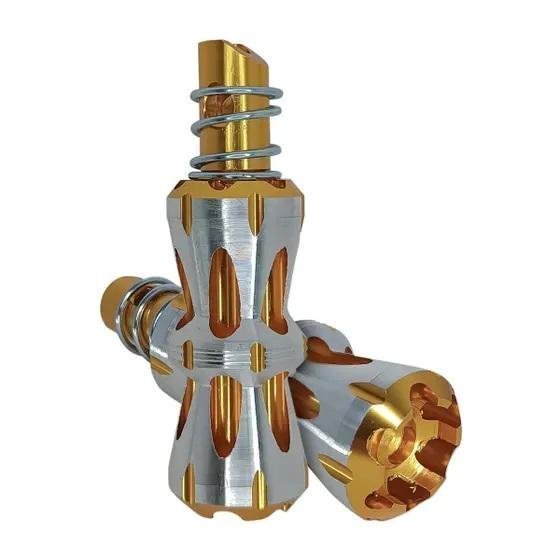 PEDALEIRA ALUMÍNIO NINJA (1 PAR) DOURADO