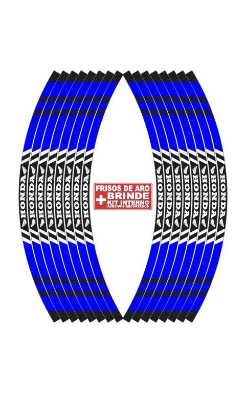 AD. FRISO DE ARO - HONDA AZUL (ADESIVO COMPATÍVEL NÃO ORIGINAL) (UND) (16 UND)