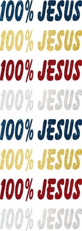 AD. FAIXAS PEQUENA - 100% JESUS (40 UND)