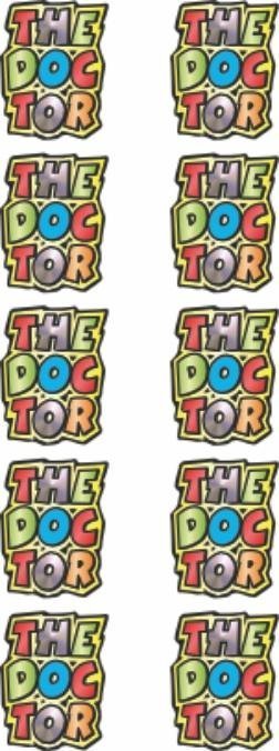 AD. CARTELAS RESINADAS - THE DOC TOR (10 UND)