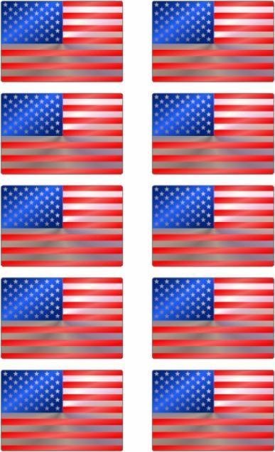 AD. CARTELAS RESINADAS - BANDEIRA EUA (10 UND)