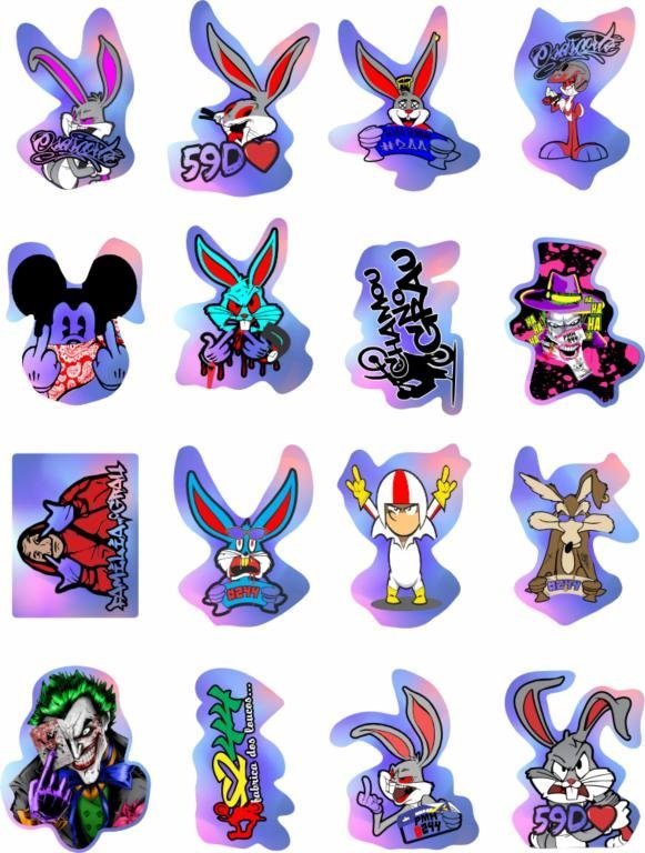 AD. PVC HOLOGRAFICO - COELHO 3 (32 UND)
