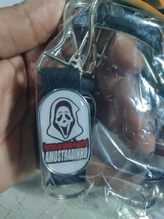 CHAVEIROS MOSQUETÃO AMOSTRADINHO (12 UND)