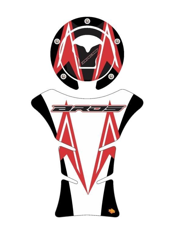 AD. PROTETOR TANK BROS 160 BRANCO M (ADESIVO COMPATÍVEL NÃO ORIGINAL) (UND)