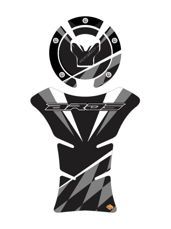 AD. PROTETOR TANK BROS 160 PRETO/CINZA- (ADESIVO COMPATÍVEL NÃO ORIGINAL) (UND)