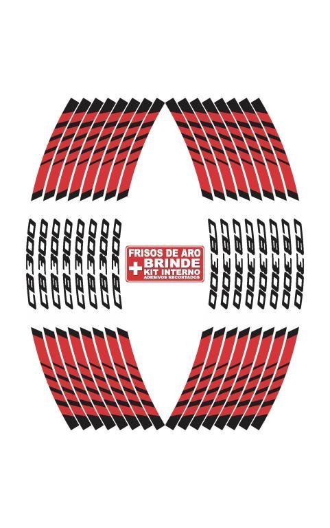 AD. FRISO DE ARO -CB 300 VERMELHO (ADESIVO COMPATÍVEL NÃO ORIGINAL) (16 UND)