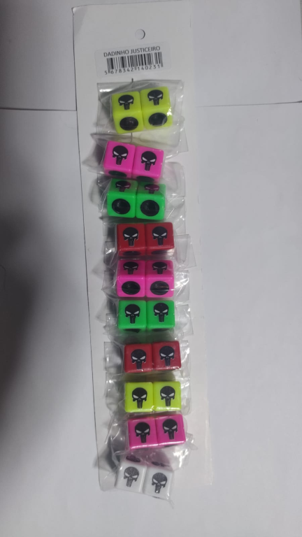 TAMPA VALVULA DADO JUSTICEIRO LOGO (10 PARES)