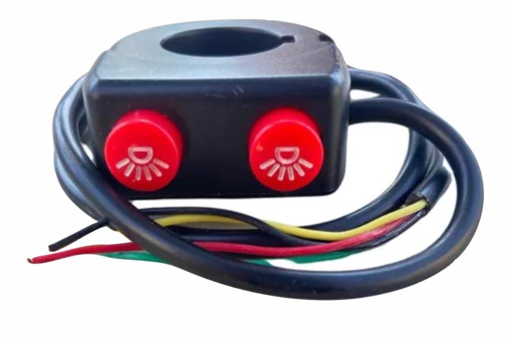 BOTÃO DUPLO PARA FAROL DE MILHA