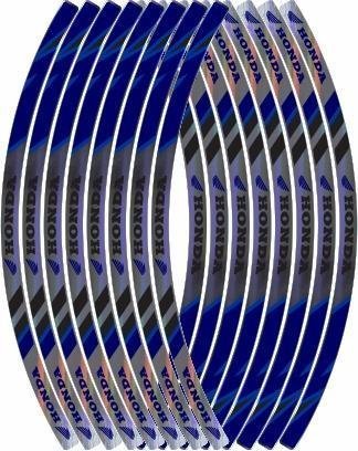 AD. FRISO DE ARO HOLOGRAFICO HONDA AZUL - (ADESIVO COMPATÍVEL NÃO ORIGINAL) (16 UND)