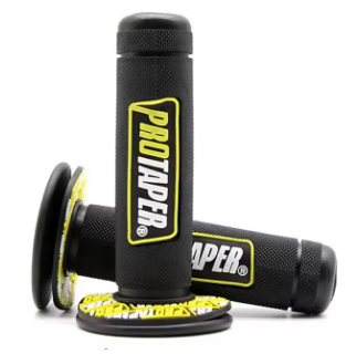MANOPLA PRO TAPER PRETO COM AMARELO
