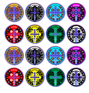 AD. PVC HOLOGRAFICO - MEDALHA SÃO BENTO (32 UND)