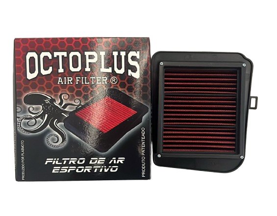 FILTRO DE AR LAVÁVEL TITAN/FAN/START 125/150/160 PRETO COM FILTRO VERMELHO