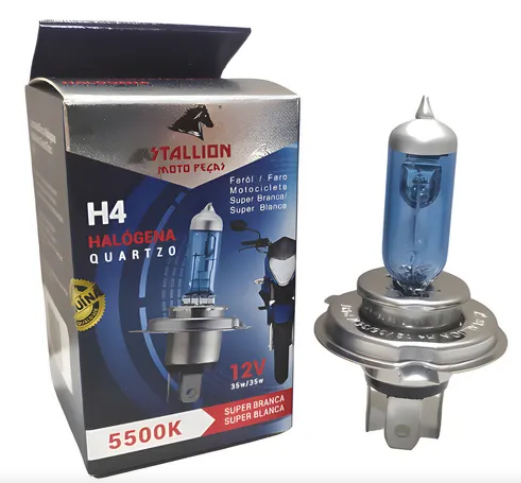 LÂMPADA FAROL H4 SUPER BRANCA