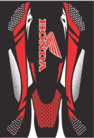 CAPA GRAFITADA HONDA VERMELHA