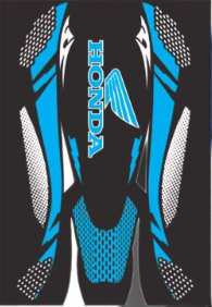 CAPA GRAFITADA HONDA AZUL