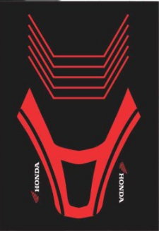 CAPA GRAFITADA FLEX VERMELHO ETQ. HONDA