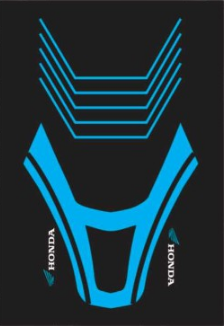 CAPA GRAFITADA FLEX AZUL ETQ. HONDA