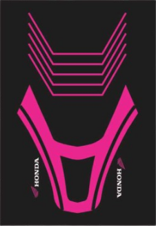 CAPA GRAFITADA FLEX ROSA ETQ. HONDA