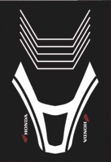 CAPA GRAFITADA FLEX BRANCO ETQ. HONDA