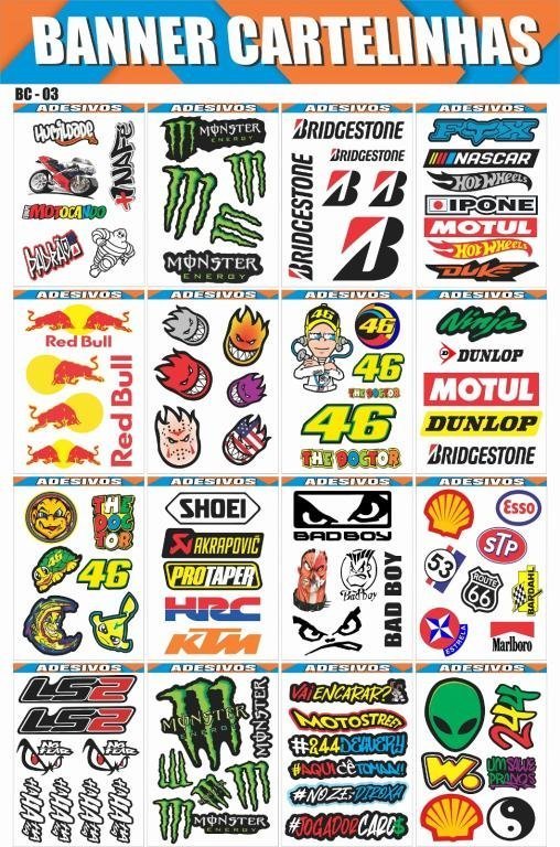 BANNER DE ADESIVOS (80 UND CARTELINHAS)