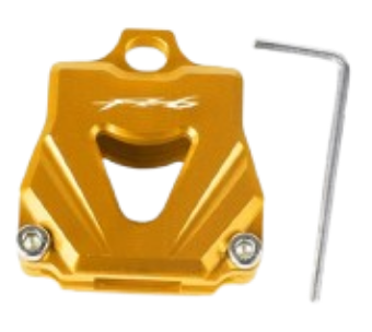 CAPA DE CHAVE ALUMÍNIO COM CHAVE TORX DOURADO